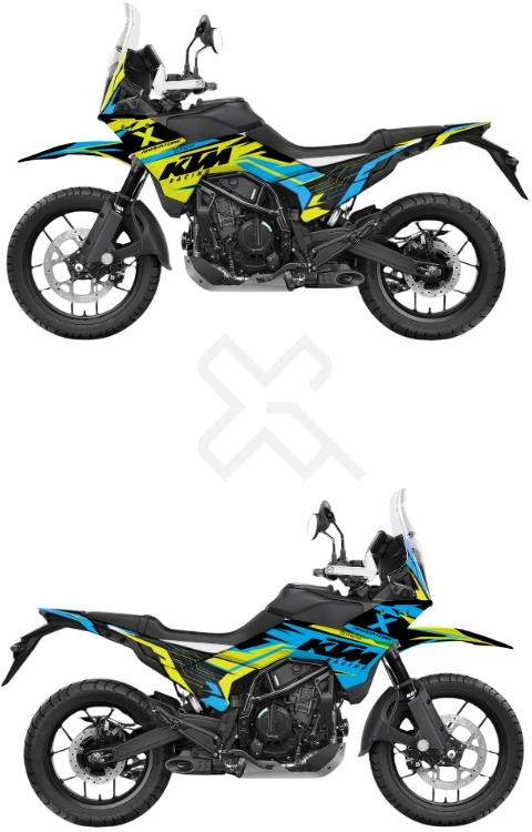 Reverse Tone Flux Edition Full Body Sticker Compatible with Adventure 250/390 X | Premium Gloss Vinyl with FPF (Fade Protection Film), Waterproof, Precut Sticker, Pack of 1